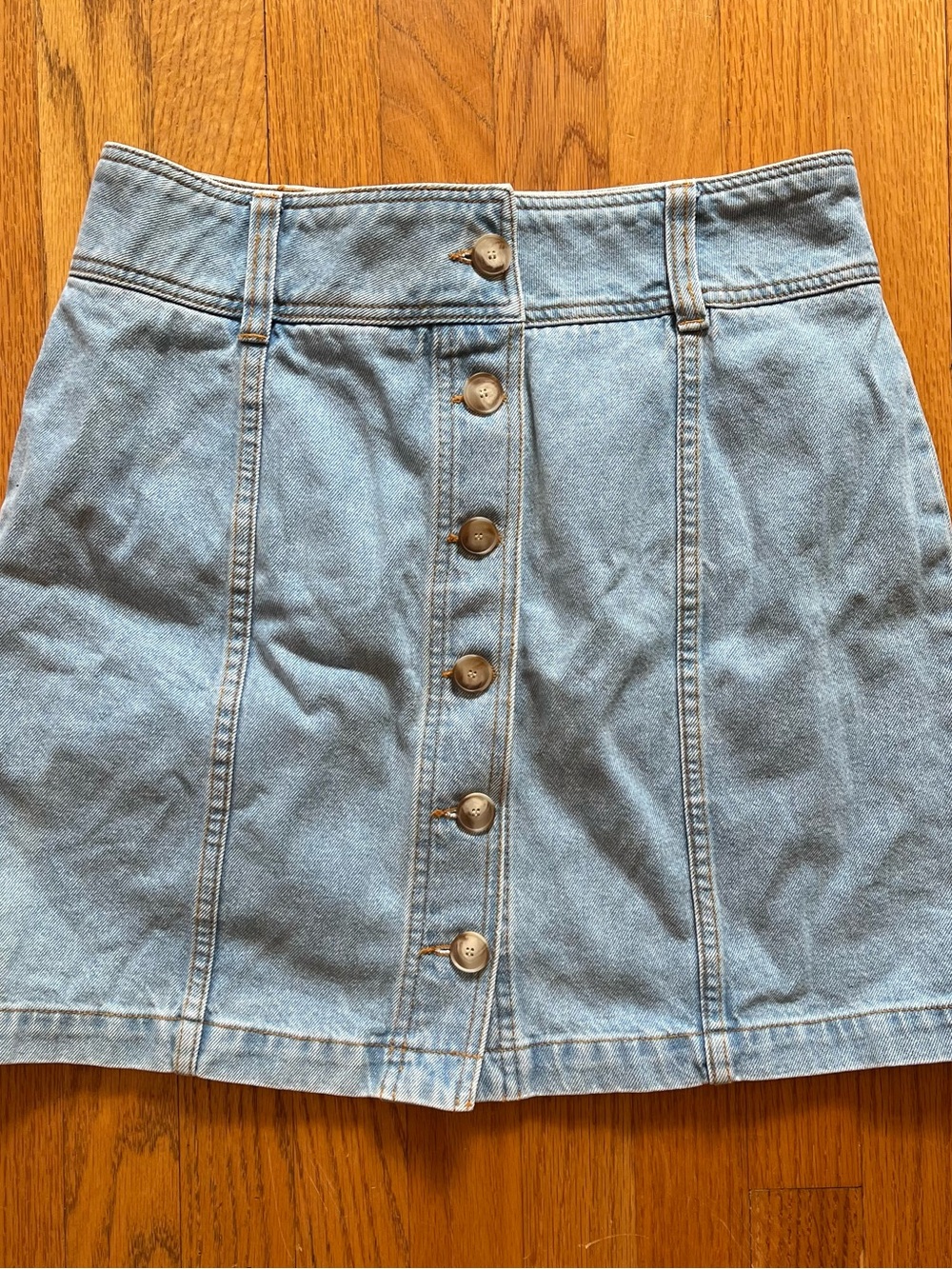 Sézane Light Blue Denim Skirt